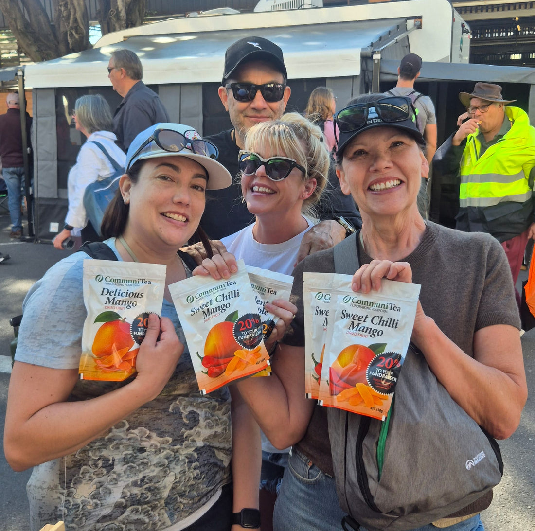 Supporters shop real products